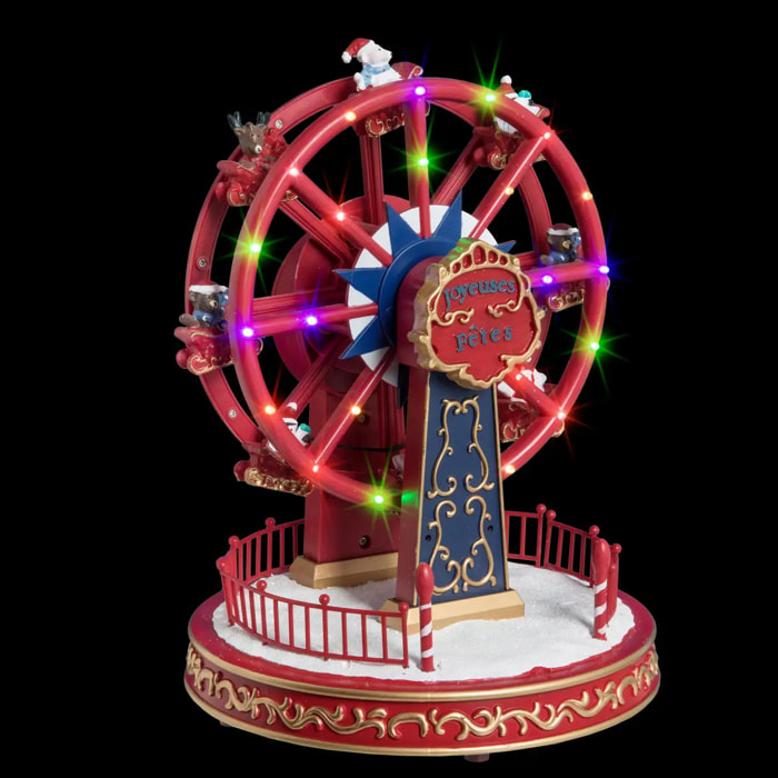 Village lumineux grande roue musical 24 LED