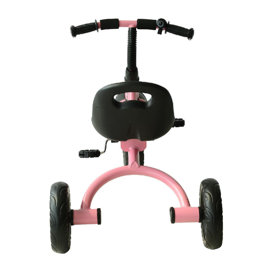 Tricycle enfants multi-équipé garde-boue sonnette pédales antidérapantes siège réglable 2 positions avec dossier