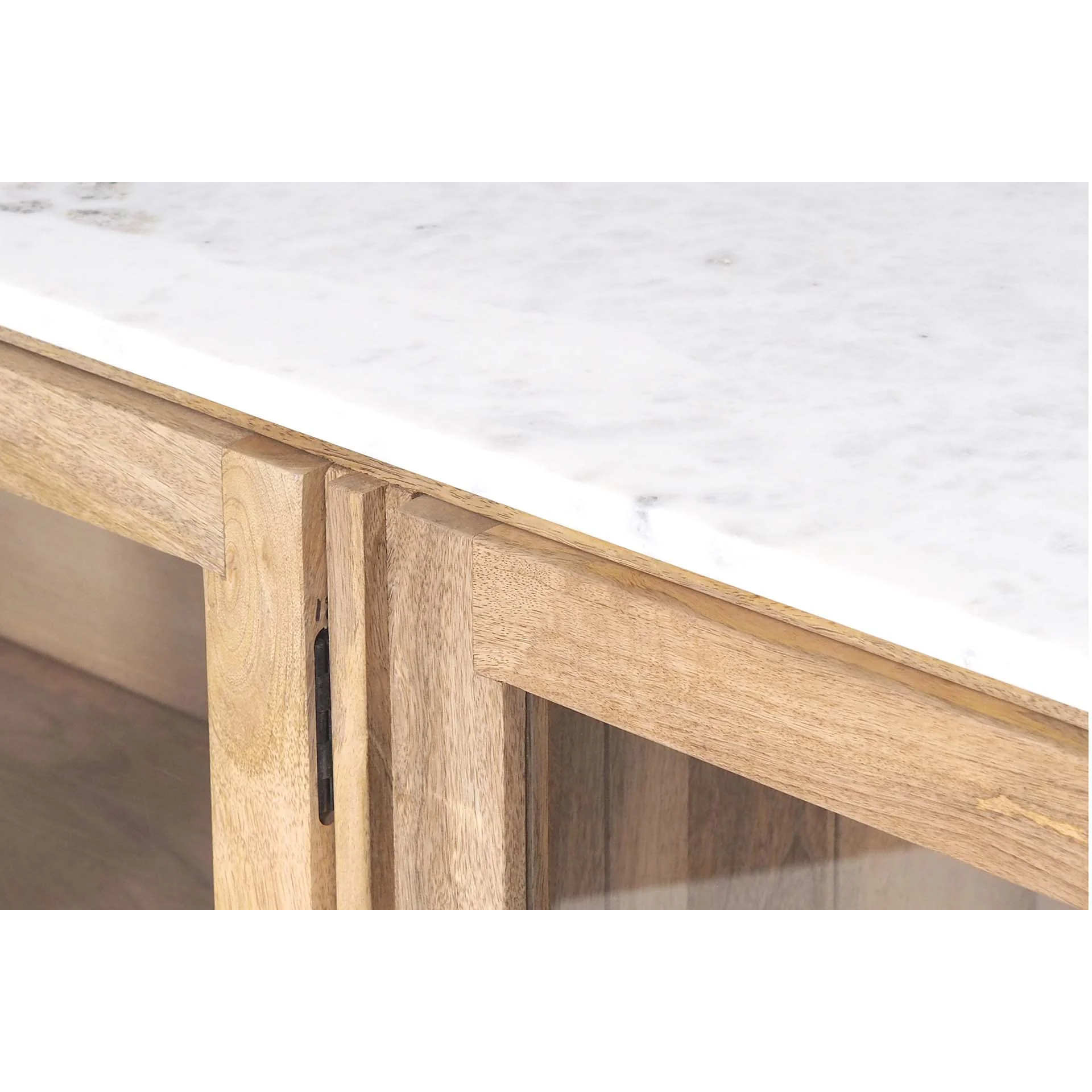 Aparador Mango Marmol Cristal Tyla 180x40x80 Cm