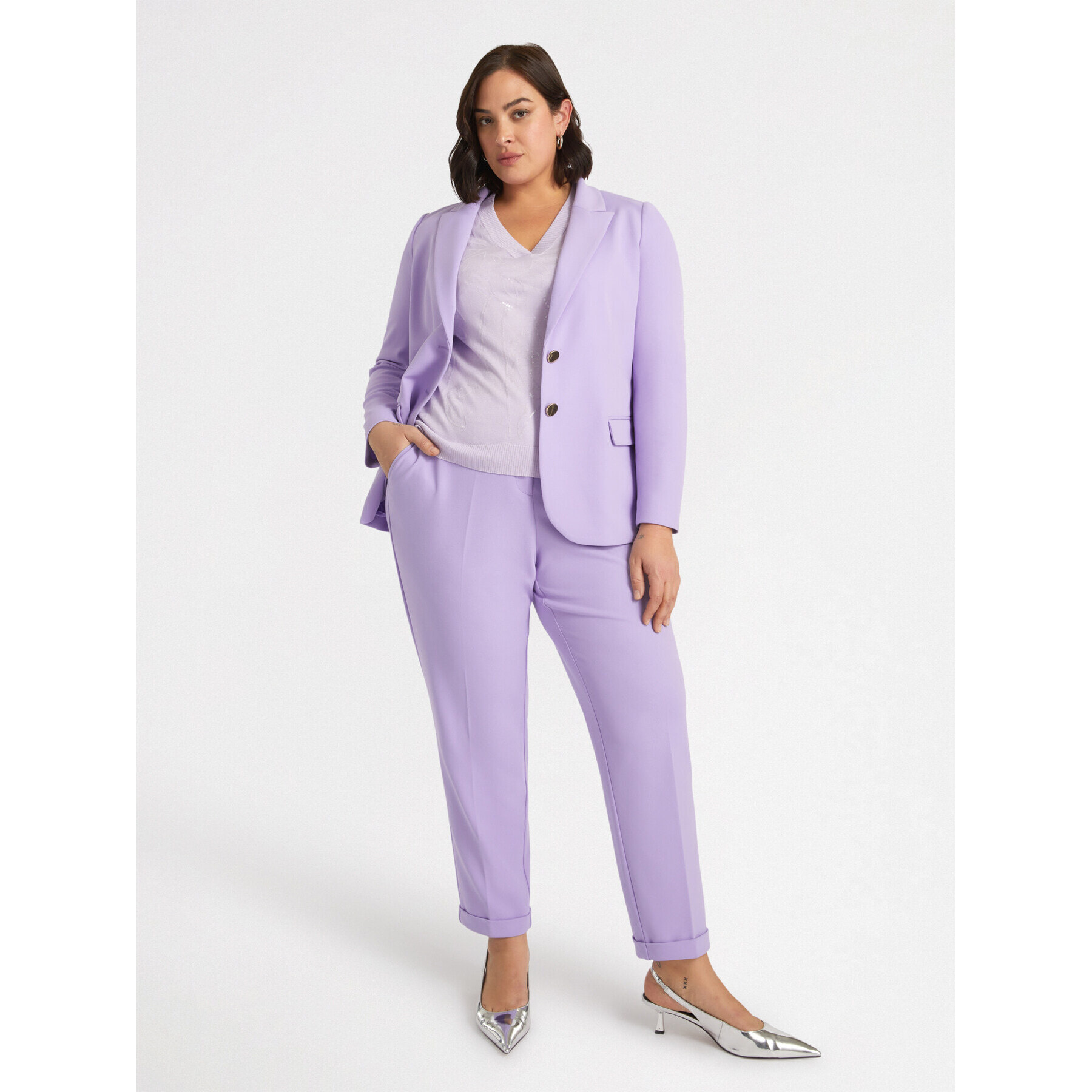 Fiorella Rubino - Pantalones rectos elegantes - Violeta