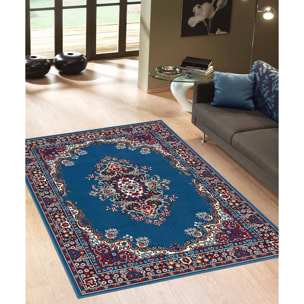 Tappeto Soggiorno Salotto Motivo Persiano Azzurro