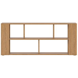 Bibliothèque basse ouverte design finition bois clair chêne L167.5 cm MUSSO