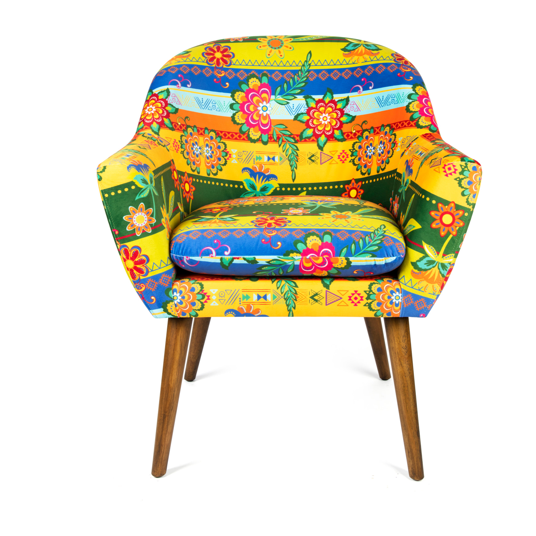 Fauteuil Excelsa Gipsy Soul poliestere e legno 70,5x65x83 cm multicolore