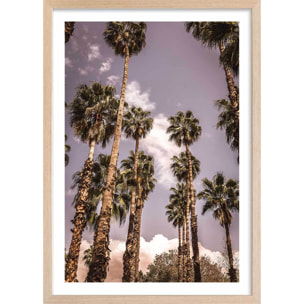 Affiche los angeles beverly hills Affiche + cadre en bois - Chêne