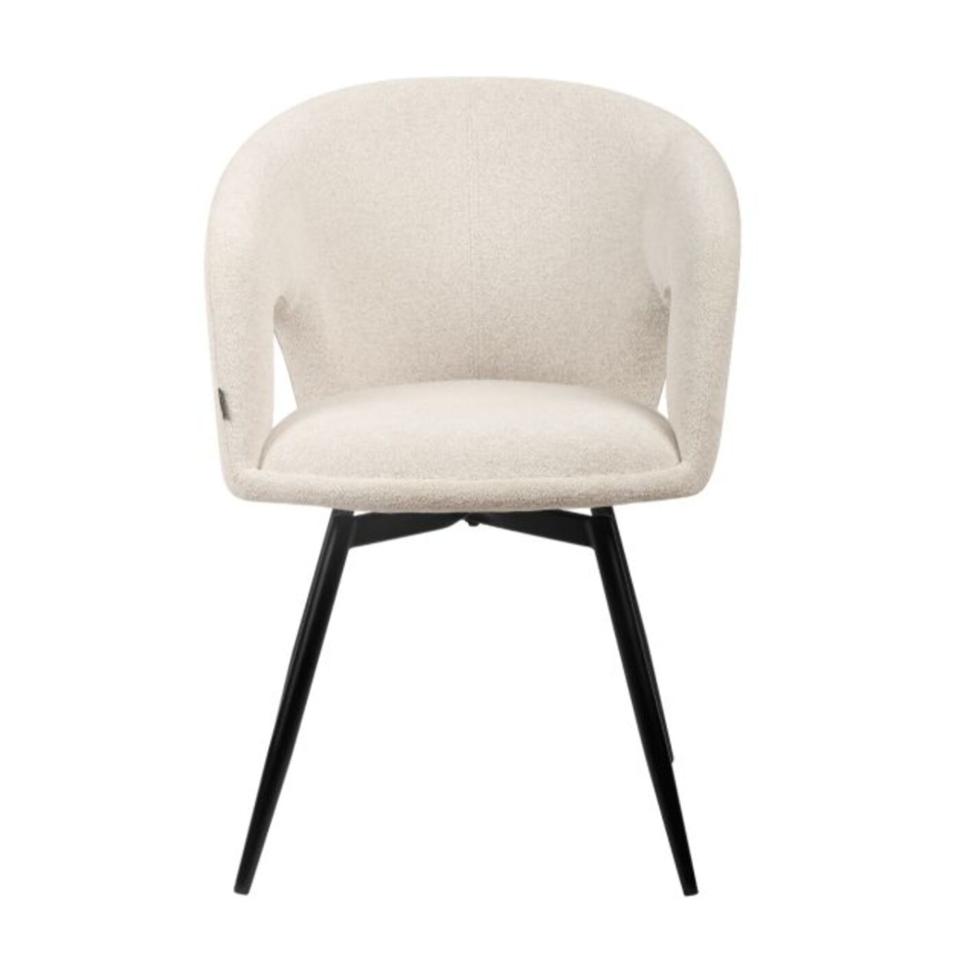 Chaise rotative 180° en tissu doux avec accoudoirs - AMBRE