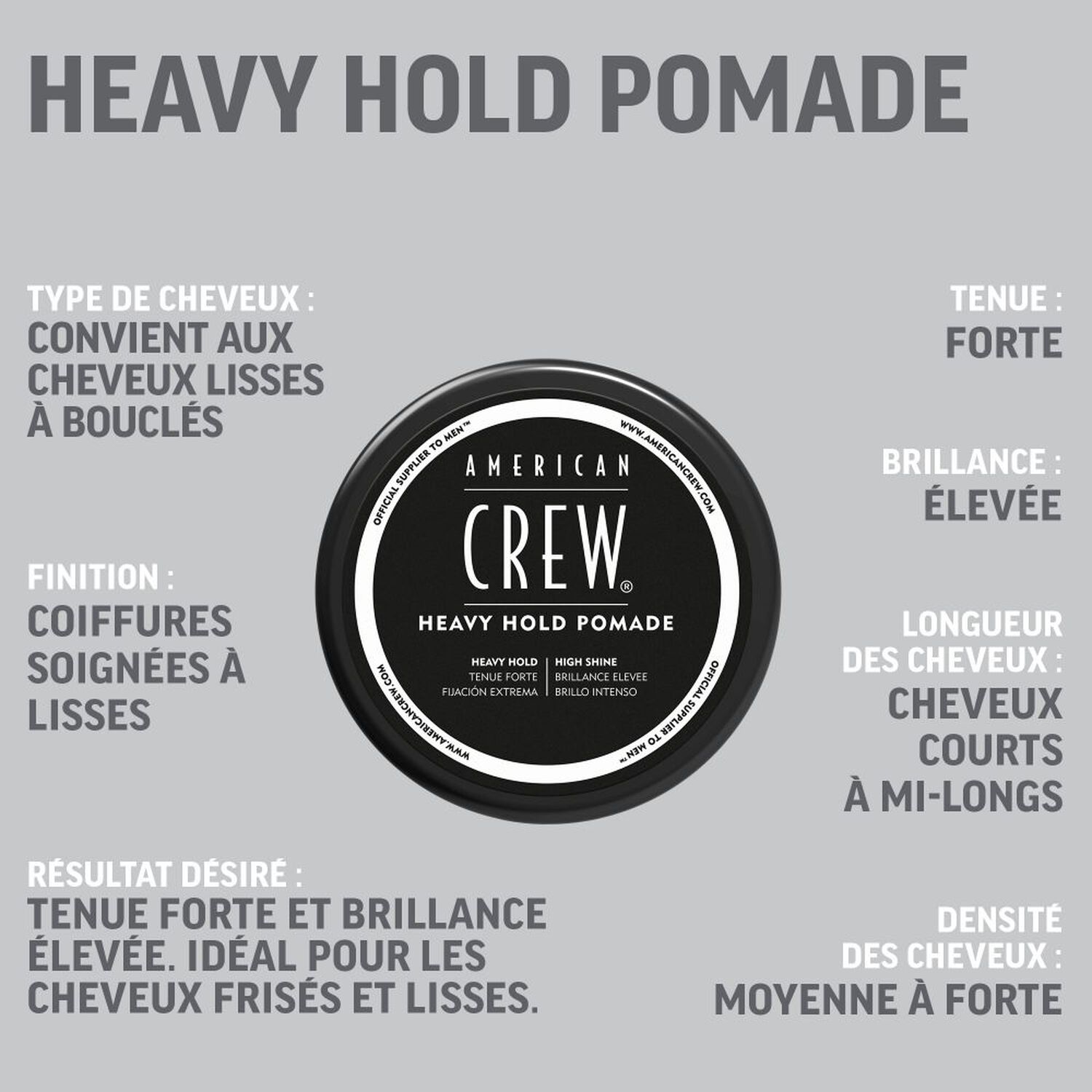 HEAVY HOLD POMADE™ - Cire coiffante 85 g