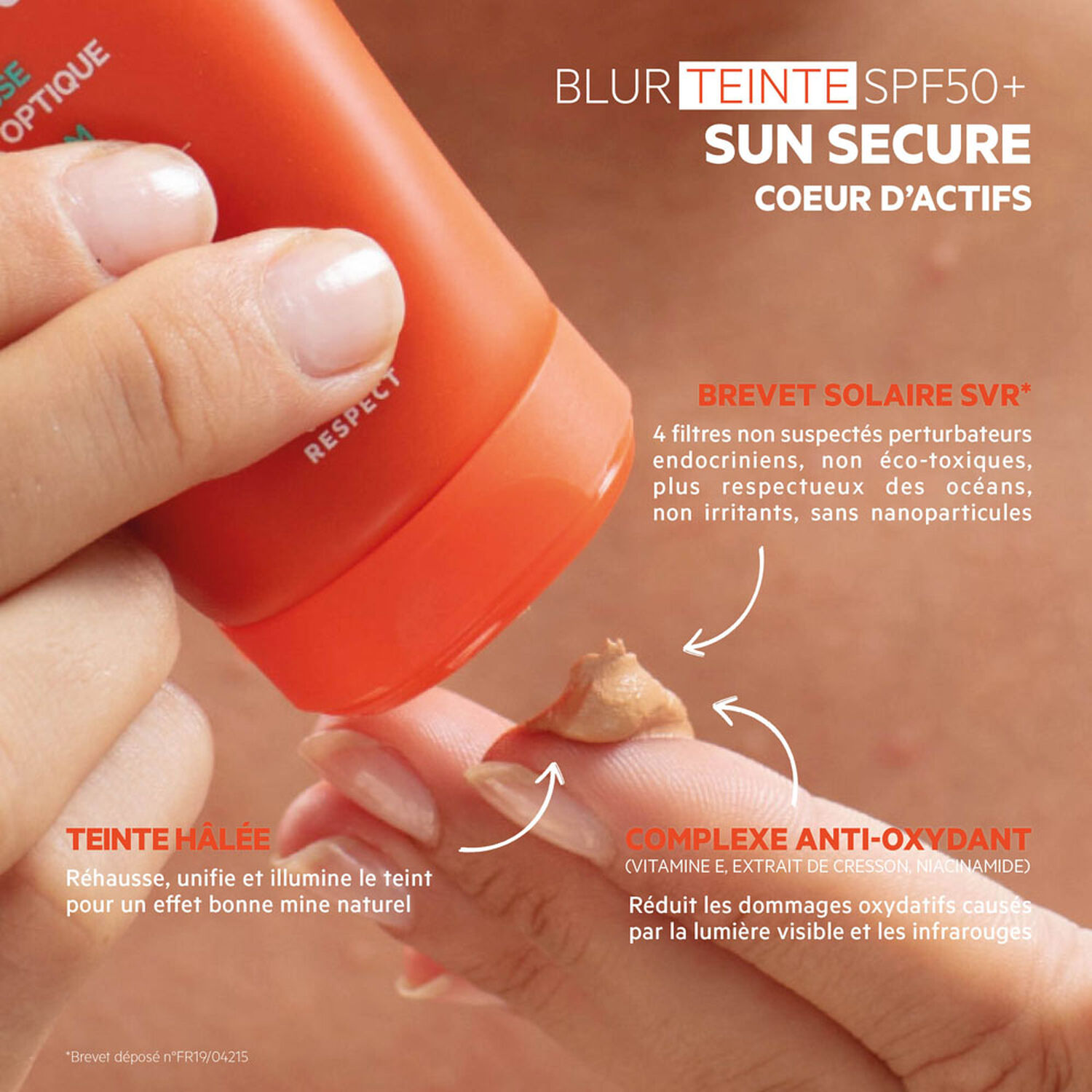 Sun Secure Blur Teinté SPF50+ Crème Mousse Très Haute Protection Solaire 50 ml