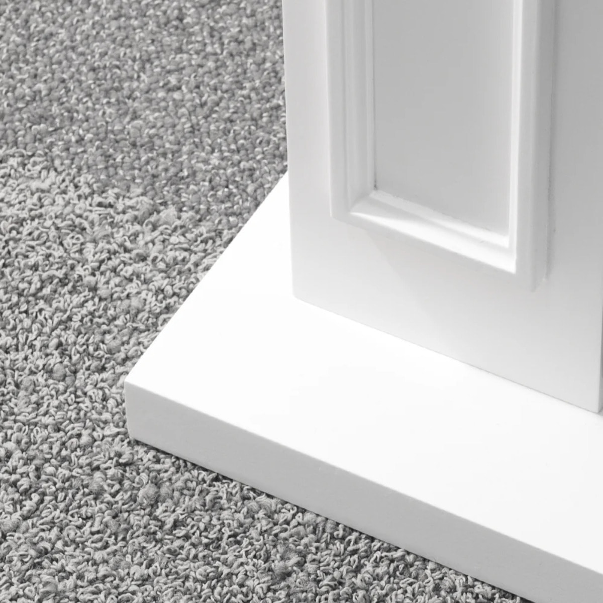 Jefferson - Cornice per Camino 89,5x90,5x28 cm Rivestimento Decorativo in Legno MDF Bianco