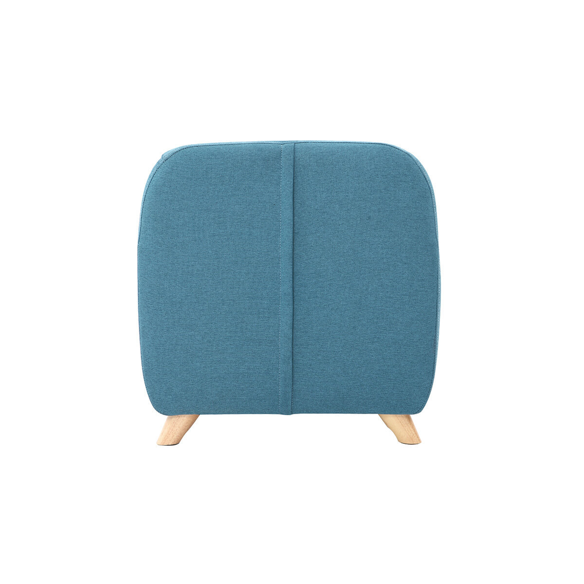 Fauteuil enfant scandinave en tissu bleu canard et bois clair NORKID