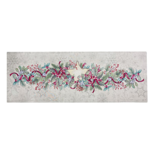 Runner Natalizio Tessuto Gobelin Disegno Silver Stella 45x140