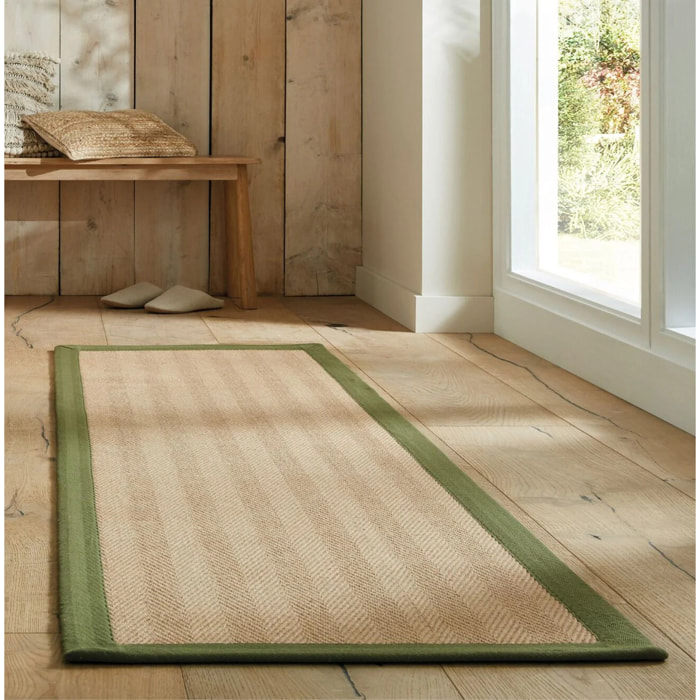 Tapis en jute antiderapant de couloir KIRA
