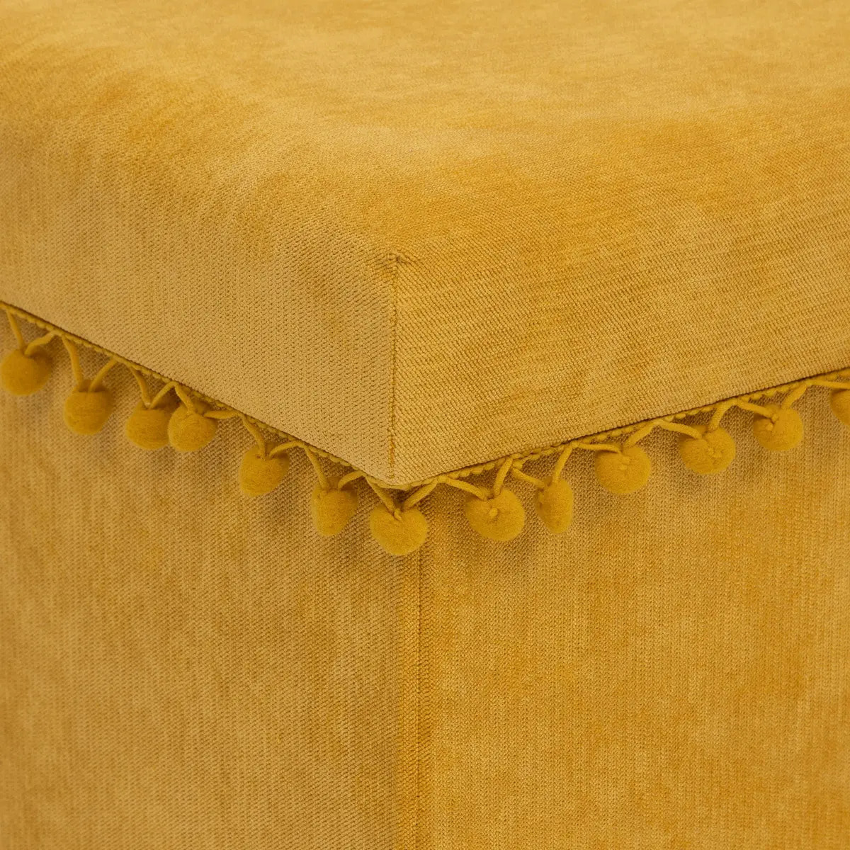 Pouf pliant "Mémo" 40x38cm ocre