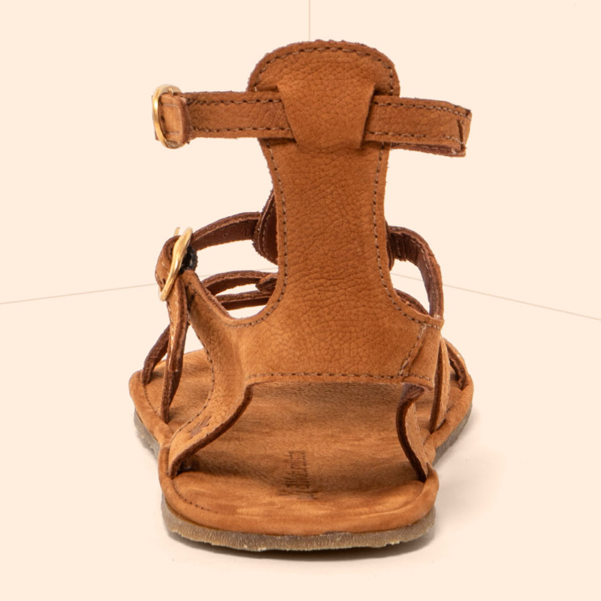 Sandalias N5687 NOBUCK CUERO/ BARE SANDALS color Cuero