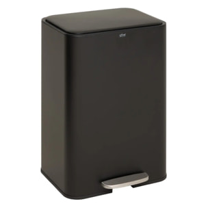 Poubelle rectangulaire à pédale Delta 50L noir