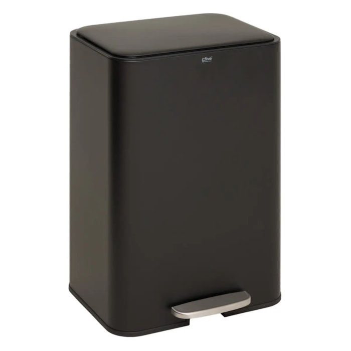 Poubelle rectangulaire à pédale Delta 50L noir