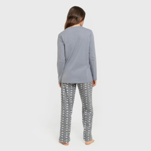 Pijama largo algodón Ocean Indigo