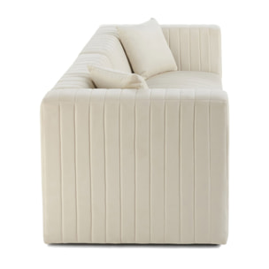Nova - canapé modulable 2 places - en velours - Beige