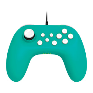 Controller cablato Dobe compatibile con Switch. Dotato di funzioni di vibrazione del motore e indicatore del canale di connessione