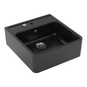 Evier timbre office 1 bac Villeroy et Boch Tradition Pure Black avec vidage automatique