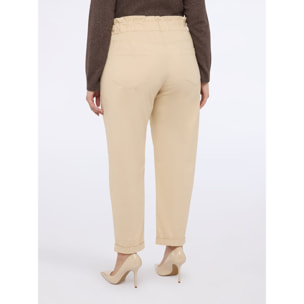Fiorella Rubino - Pantalones Balloon de algodón - Beige