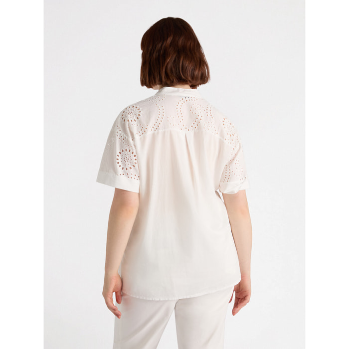 Fiorella Rubino - Camisa de sankt Gallen - Blanco
