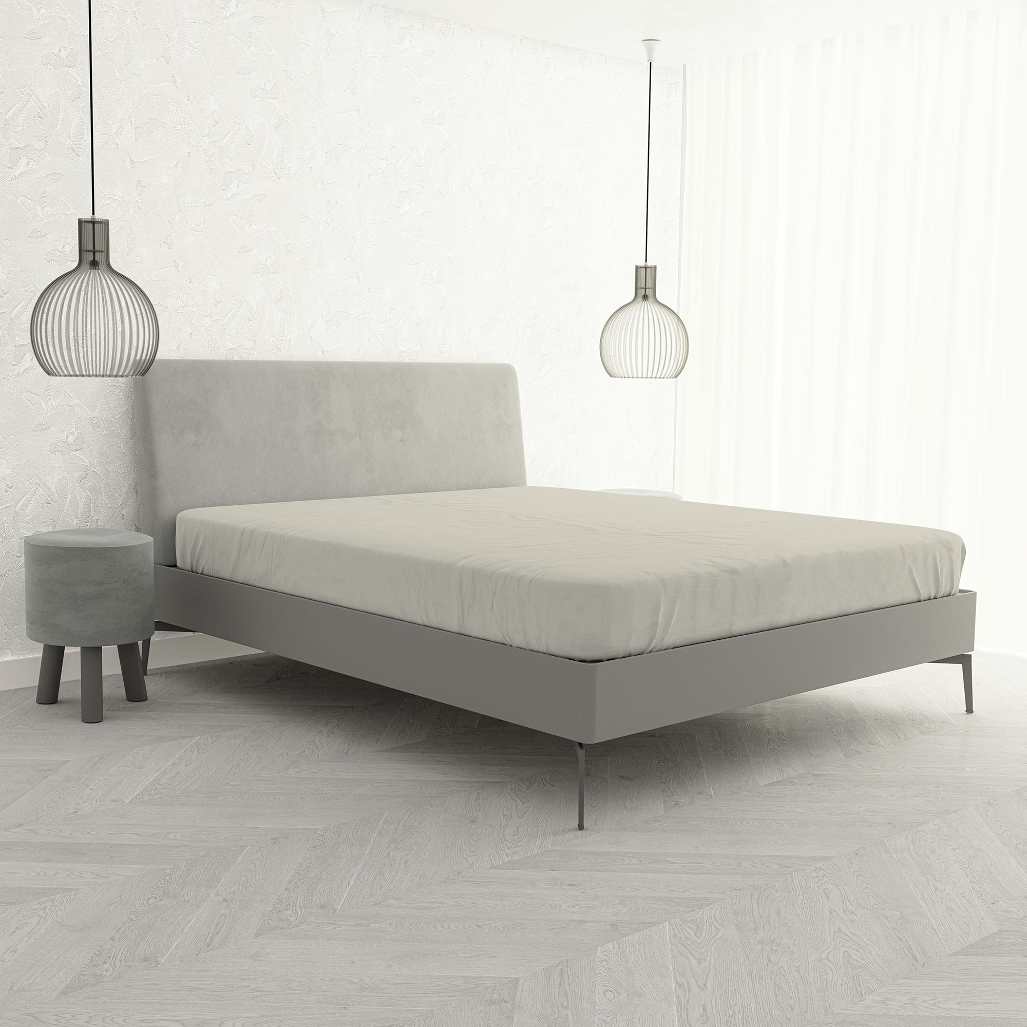 LENZUOLO SOTTO CON ANGOLI MAX COLOR, 100% COTONE MADE IN ITALY