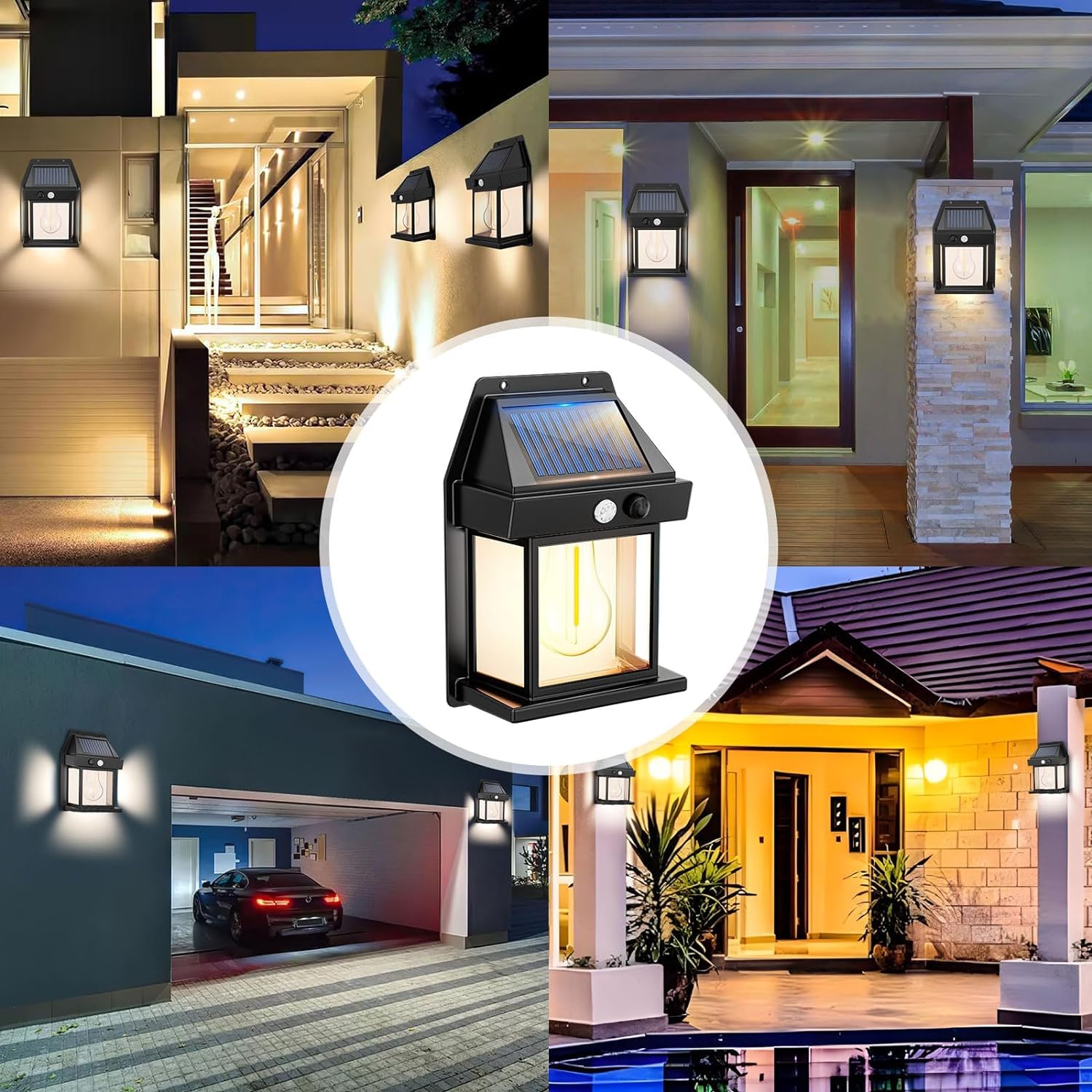 4 Applique solaire sensor SUNFLARE 30LM