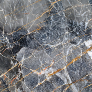 Sticker Sol avec laminat de Protection en Plastique Anti-dérapant | Stickers adhésif Sol - SOL MARBRE GRIS ET LIGNES DORÉES - 1 sticker
