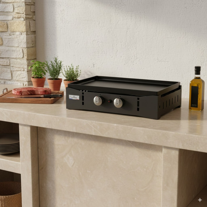 PLANCHA ORA GAZ 260 NOIRE - LE MARQUIER