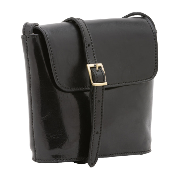 Borsa a tracolla uomo in vera pelle - Modello Castillon - 100% pelle - 16.0 x 17.5 x 7.0 cm