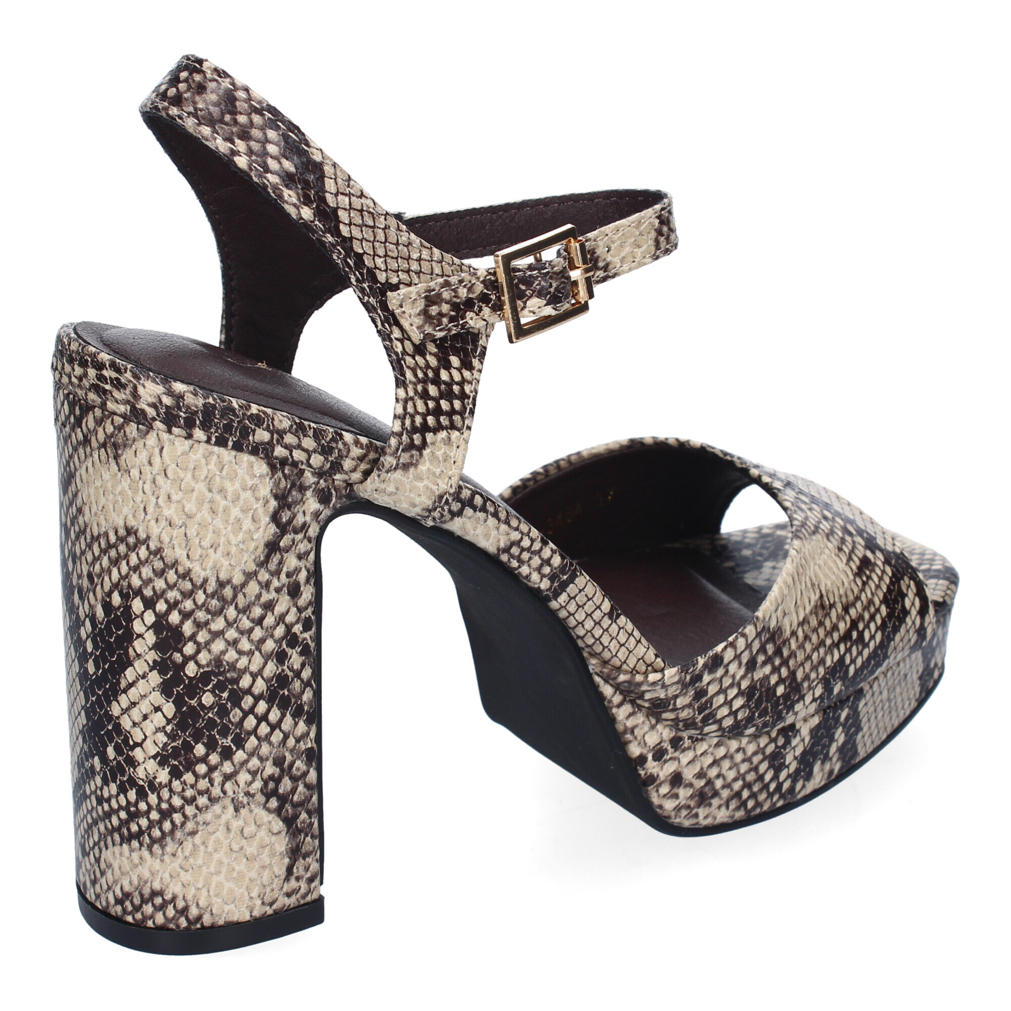 Sandalia de Tacon Alto para Mujer, Comodo, Estampado Animal Print
