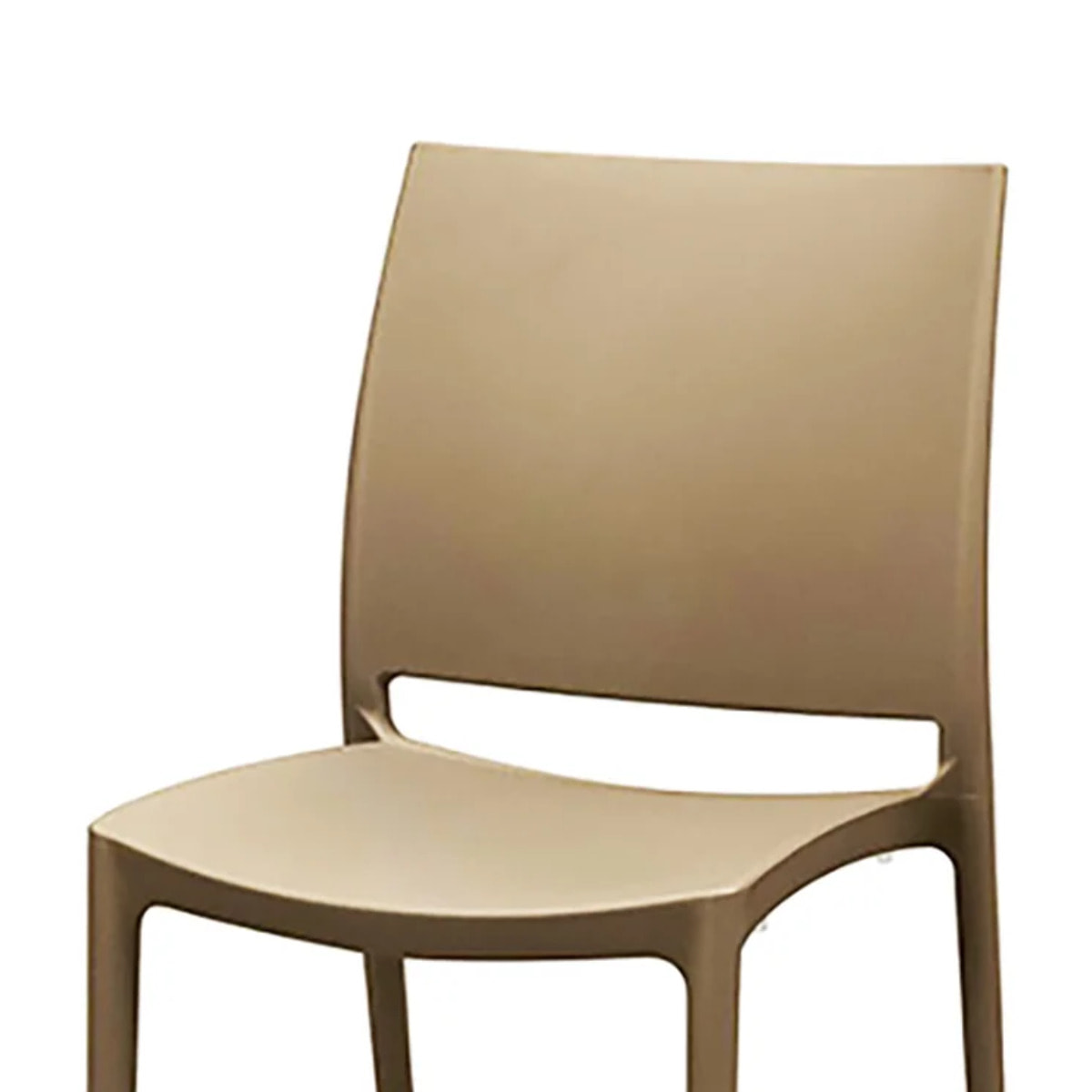 Set di 4 sedie NORTH BEACH in polipropilene tortora