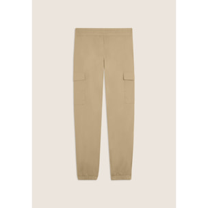 Pantaloni Cargo in Popeline elasticizzato