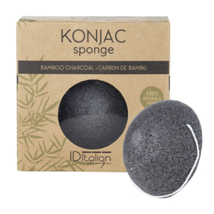 Éponge konjac avec charbon