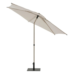 Parasol droit carré "Soya" argile & blé 2,5 x 2,5m en acier et polyester