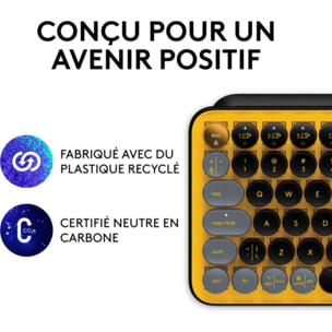 Clavier sans fil LOGITECH POP Keys Multidispositif-Blast jaune