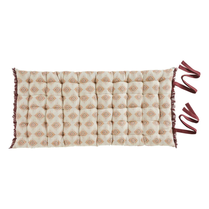 Coussin de sol "Ikat" jacquard lin 60x120cm