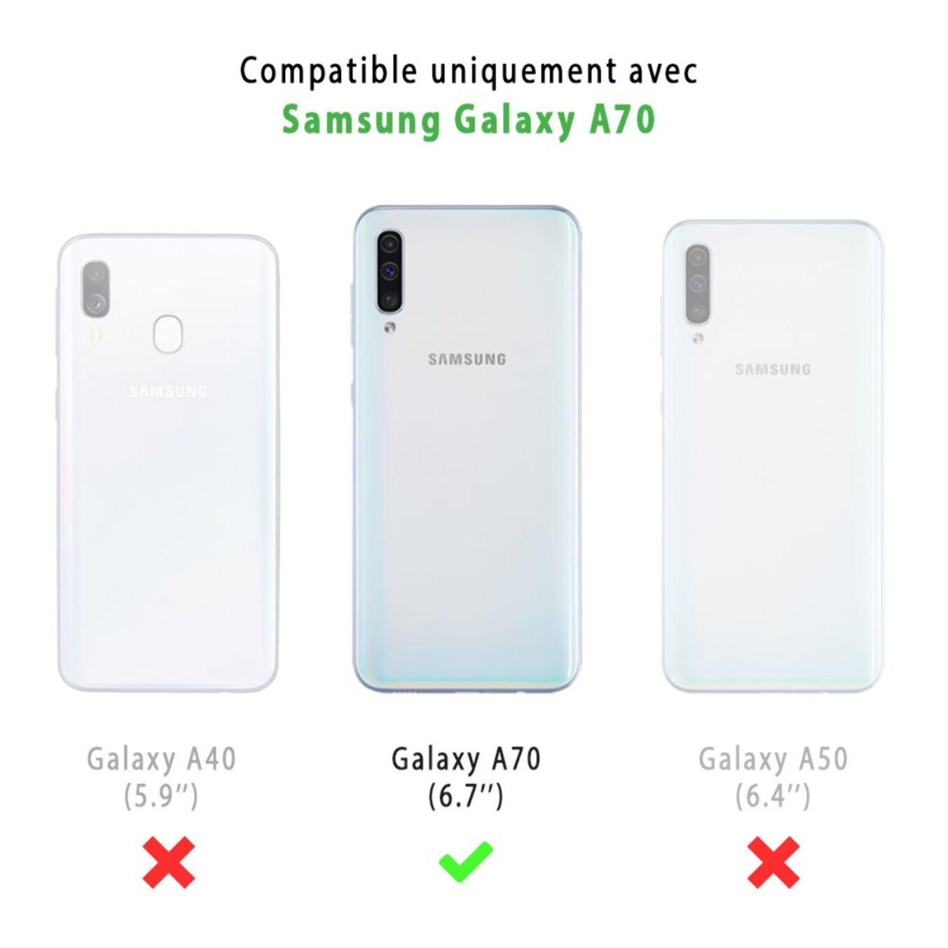 Coque Samsung Galaxy A70 360° intégrale protection avant arrière silicone transparente