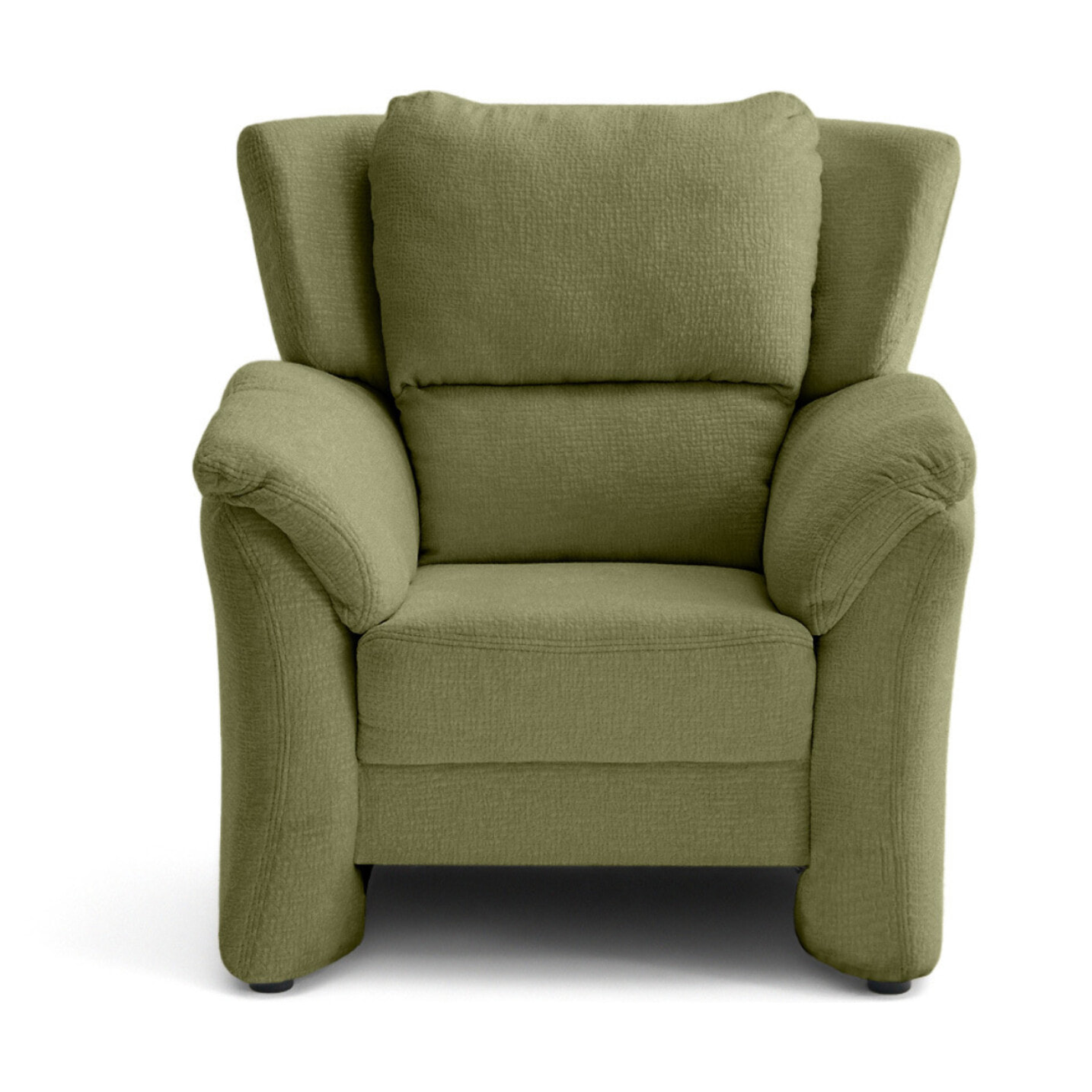 Bastille - fauteuil en tissu velours relief - Vert