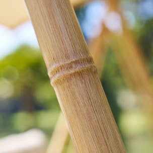 Balancelle de jardin "Baroe" beige 170 x 129 x 213cm en acier et texaline