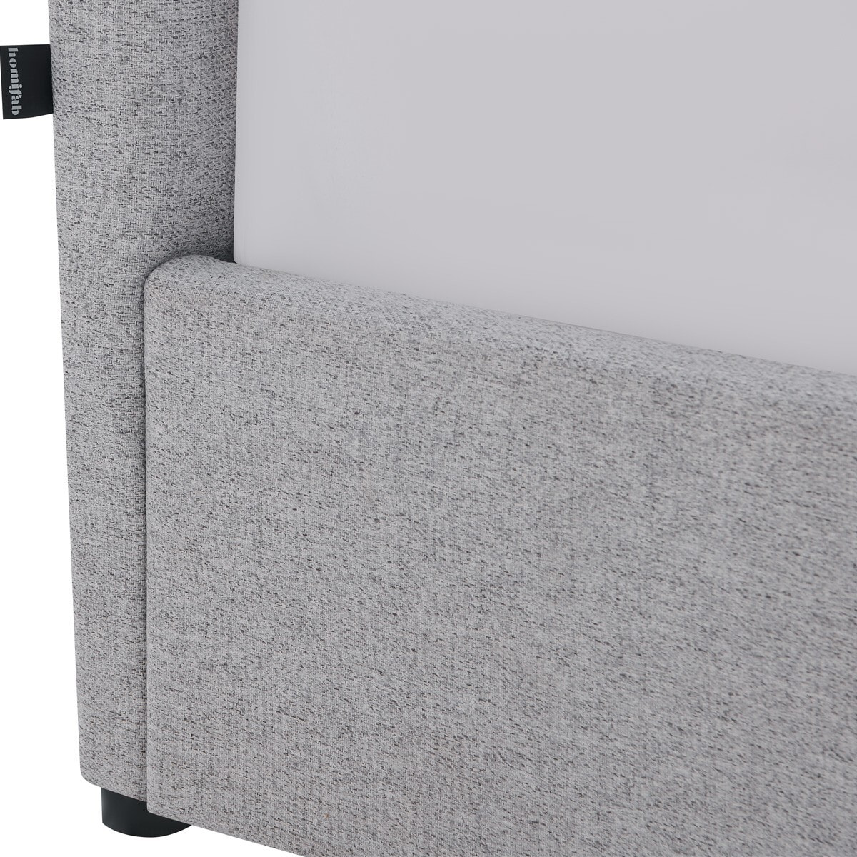 Lit coffre avec tête de lit en tissu - TINA