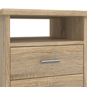 Scrivania Appollo, Scrittoio multiuso, Tavolo per ufficio porta PC, Piano di lavoro, 110x49 h76 cm, Quercia