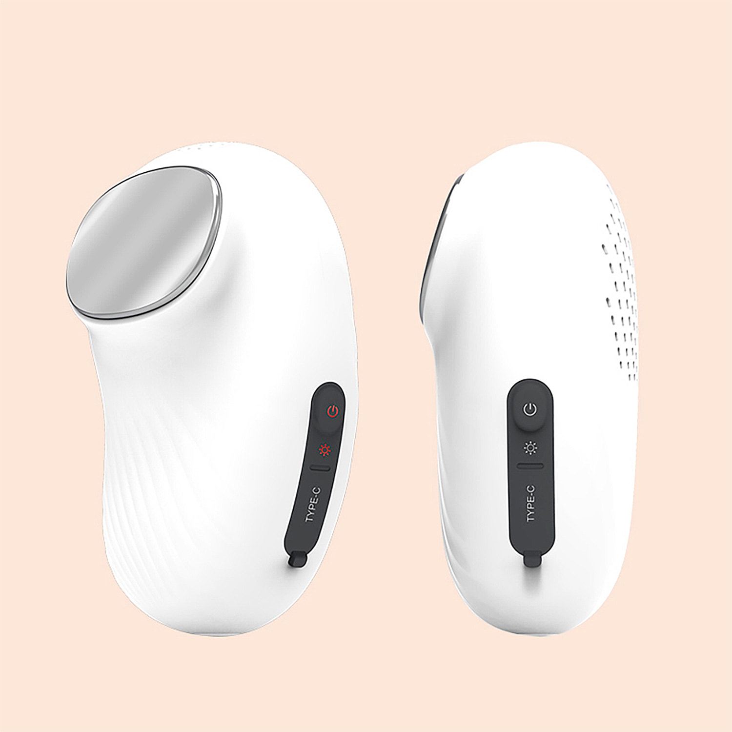 Dispositivo de terapia 3 en 1: calor, frío y vibración para cuidar, relajar y revitalizar tu piel.