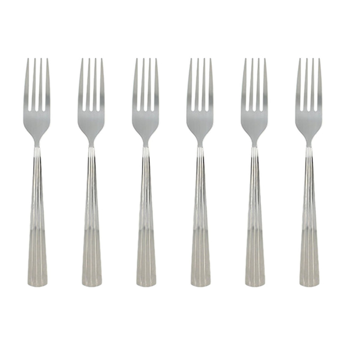 Lot de 6 fourchettes en acier inoxydable  LOUISE