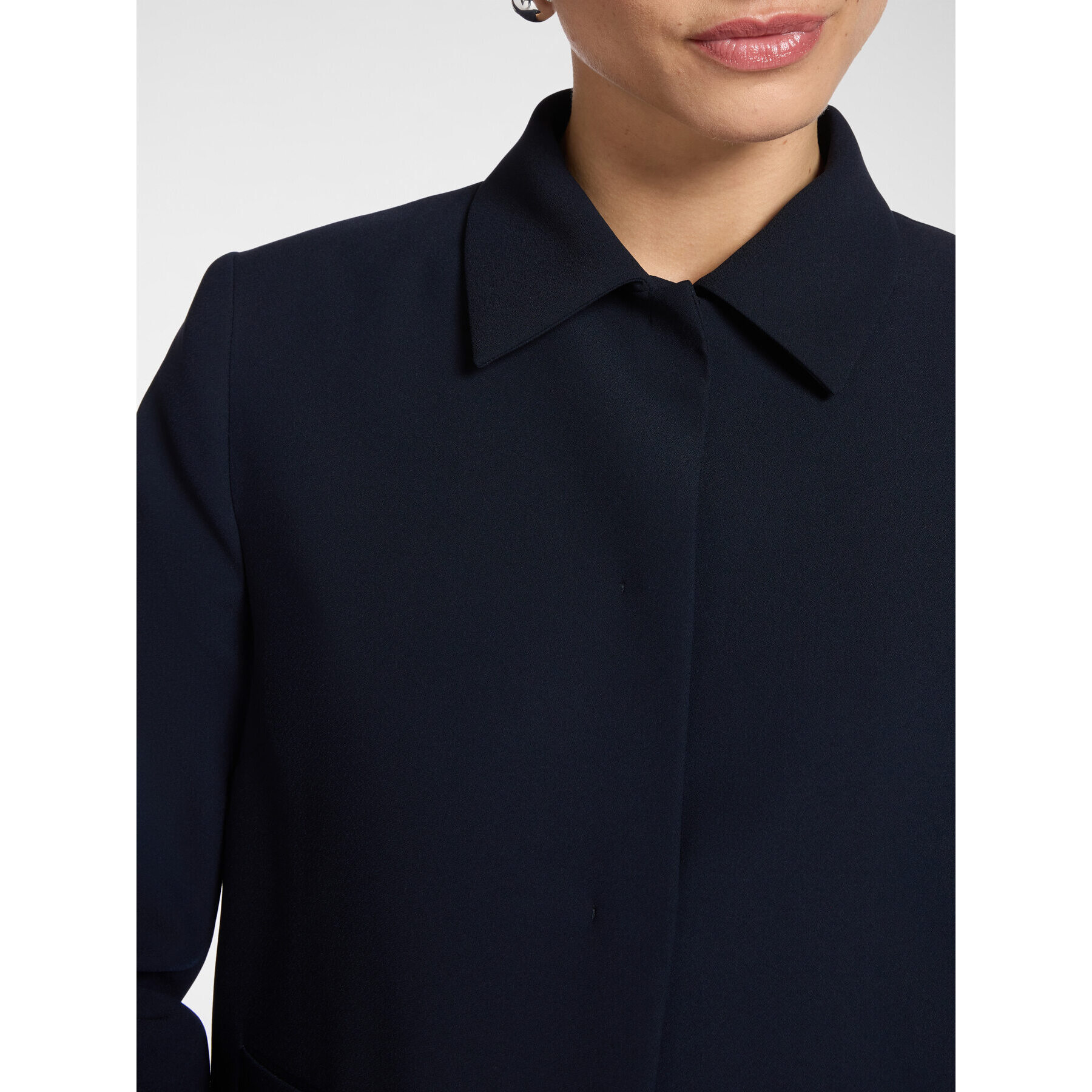 Elena Mirò - Chaqueta en tejido crepé - Azul