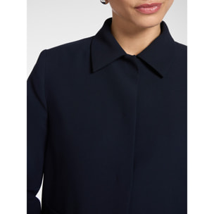Elena Mirò - Chaqueta en tejido crepé - Azul