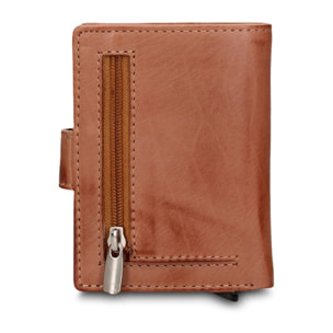 Portafoglio uomo in vera pelle - Modello Astor Prime - Casual - 7.5 x 10.0 x 2.0 cm