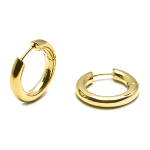 Pendientes de 12mm de diámetro acabado oro amarillo de 18K