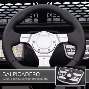 Coche Eléctrico para Niños 12V, Vehículo Todoterreno de Batería con 2 Motores, Control Remoto 2,4G, Velocidad hasta 5 km/h, Sistema de Suspensión, Faros, para Niños de +3 Años, Negro