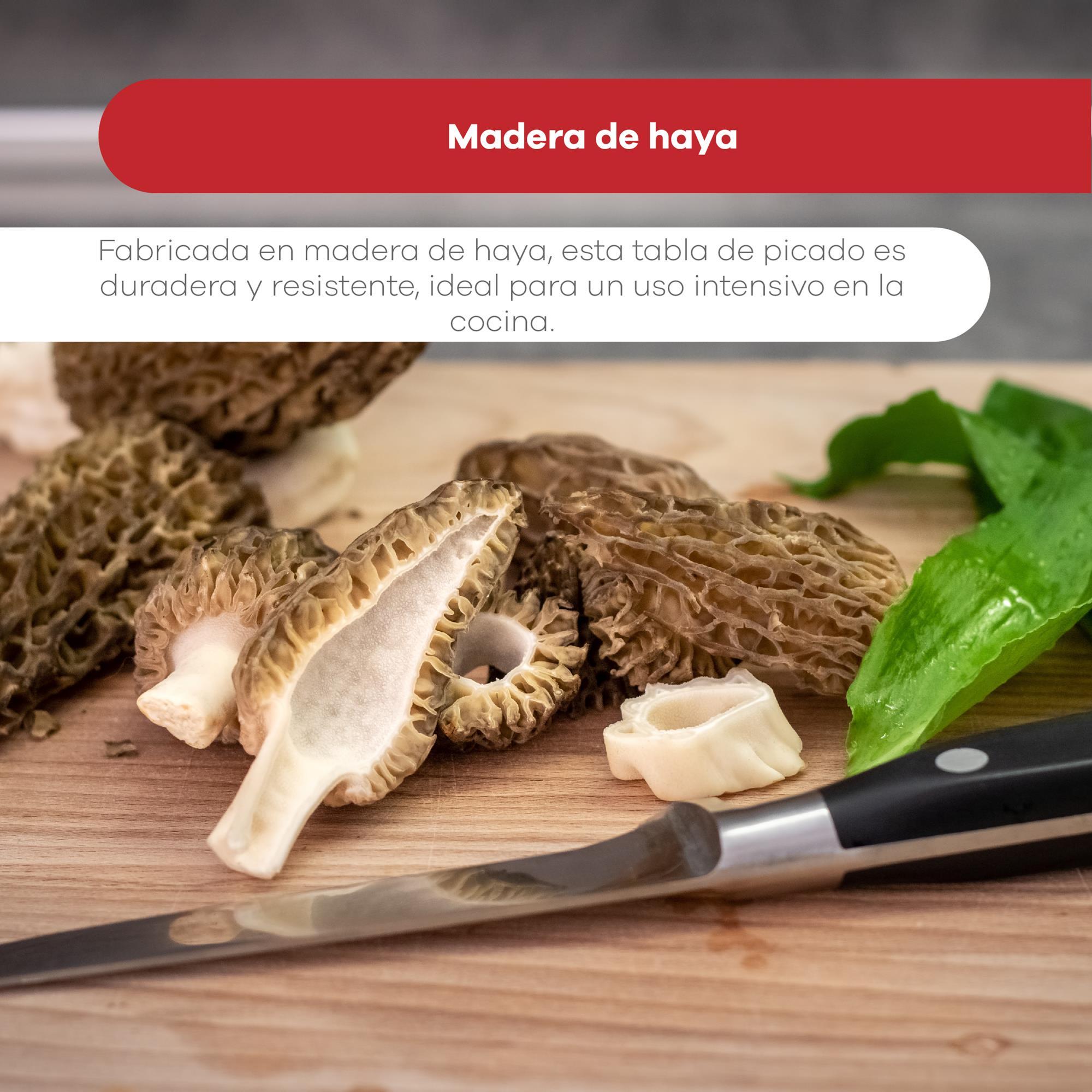 tabla de corte redonda de 38x28x1,5cm en madera de haya